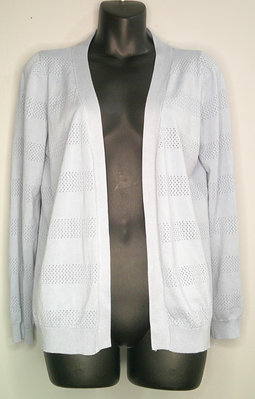 Cyrus Baby Blue Open Knit Long Sleeve Cardigan Women's Small